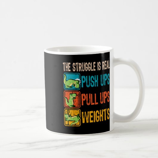 Mug La Lutte Est Vraiment Drôle T-rex Gym D'Exercice F (Droite)