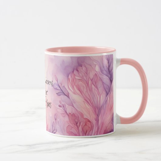 Mug La magie des fleurs dans les tons violet et rose (Droite)