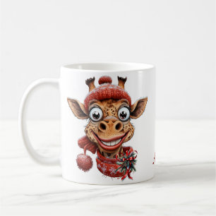 Mug La magie hivernale avec une jolie girafe de dessin