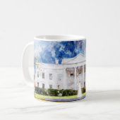 Mug La Maison Blanche à Washington DC Aquarelle (Devant gauche)