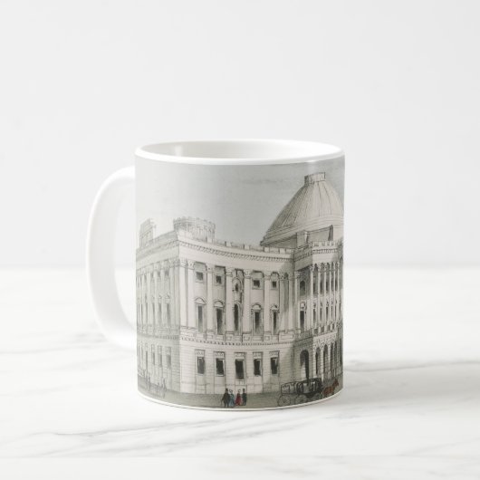 Mug La Maison Blanche, Capitole à Washington Lithograp (Devant gauche)
