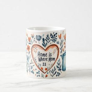 Mug La maison est là où est maman Cadeau doodle pour l