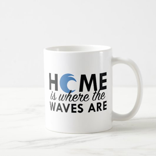 Mug La Maison Est Là Où Se Trouvent Les Vagues (Droite)