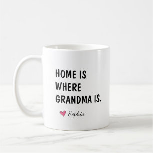 Mug La maison est où est grand-mère Cadeau personnalis