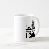 Mug La maison est où je campe (Devant droit)