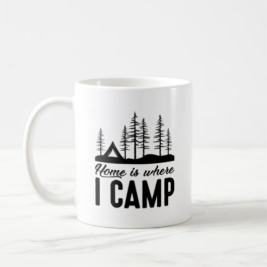 Mug La maison est où je campe (Gauche)
