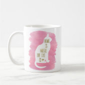 Mug La Maison Est Où Le Chat Est - Rose (Gauche)
