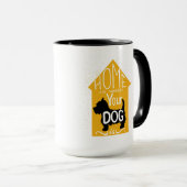 Mug La maison est où le chien est (Devant droit)