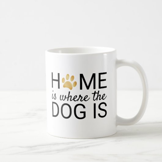 Mug La Maison Est Où Le Chien Est Empreintes de pattes (Droite)