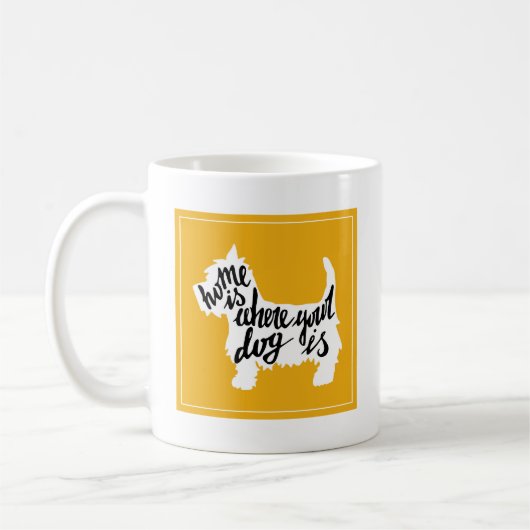 Mug La maison est où votre chien est (Gauche)