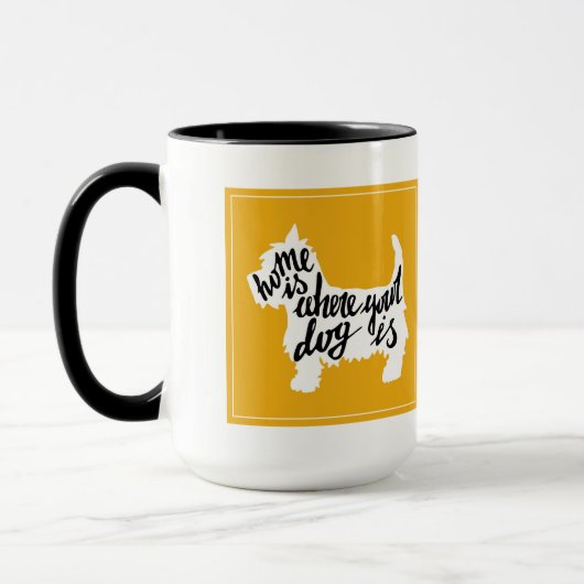 Mug La maison est où votre chien est (Gauche)