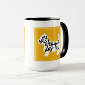 Mug La maison est où votre chien est (Devant droit)