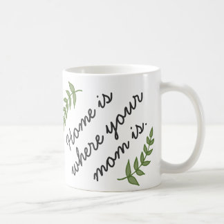 Mug La maison est où votre mère est le cadeau de jour 
