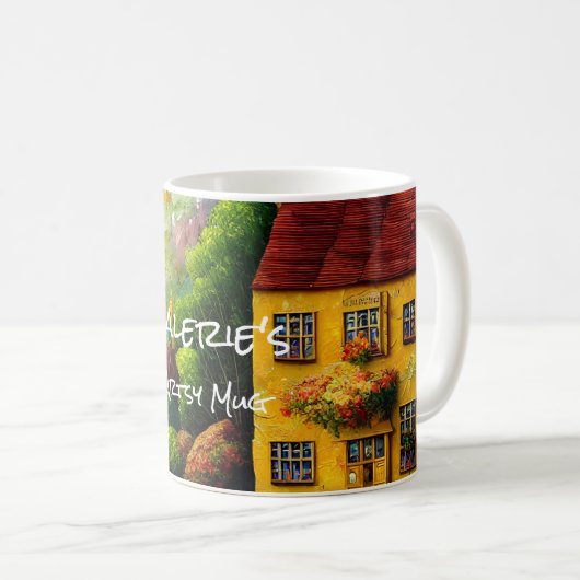 Mug La Maison Jaune dans le lac (Devant droit)