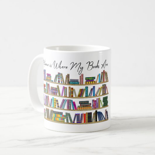 Mug La maison où sont mes livres (Devant gauche)