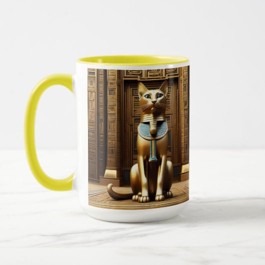 Mug La Majesté intemporelle : Le chat Pharaon Égyptien (Gauche)