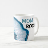 Mug La MAMAN de *~* BASCULE l'agate bleue en pierre (Devant droit)