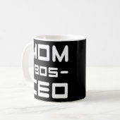 Mug La maman drôle de CEO de Bos de maman cite des (Devant gauche)