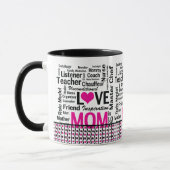 Mug La MAMAN est AMOUR, le jour de mère, (Gauche)
