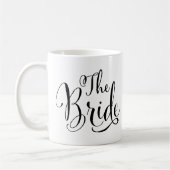 Mug La mariée élégant écriture noire Mariage (Gauche)