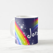 Mug La marine d'arc-en-ciel d'enfants ajoutent votre (Devant gauche)