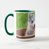 Mug La marionnette sibérienne Husky dans un pot (Gauche)