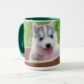 Mug La marionnette sibérienne Husky dans un pot (Devant gauche)