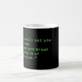 Mug "La Matrix est une cage pour votre âme. Avancer (Centre)