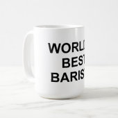 Mug La meilleure Barista du monde (Devant gauche)