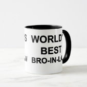 Mug La meilleure Bro-Dans-Loi du monde (Devant droit)