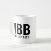 Mug La meilleure citation amusante du meilleur patron  (Devant gauche)