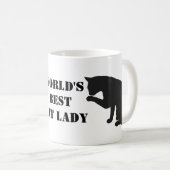Mug La meilleure dame au chat du monde (Devant droit)