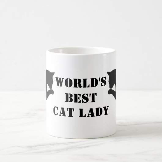 Mug La meilleure dame au chat du monde (Centre)