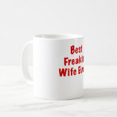 Mug La meilleure épouse de Freakin jamais (Devant gauche)