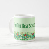 Mug La meilleure infirmière - Conception florale (Devant gauche)