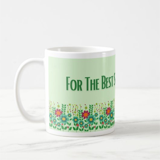 Mug La meilleure infirmière - Conception florale (Gauche)