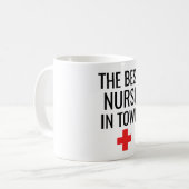 Mug La Meilleure Infirmière de la Ville (Devant gauche)