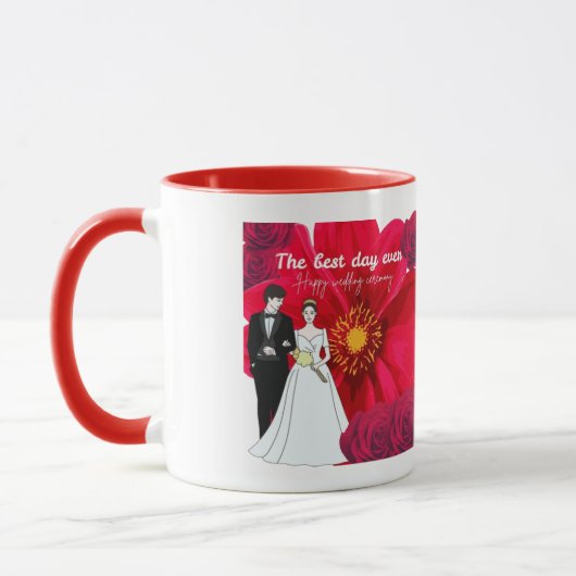 Mug La meilleure journée qui soit rouge (Gauche)