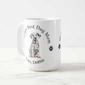 Mug La meilleure maman de chien du monde Personnaliser (Devant gauche)