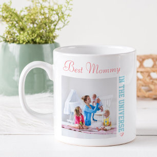 Mug La meilleure maman de l'univers - Deux photos Carr