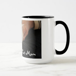 Mug La meilleure maman du chat du monde - chat blanc
