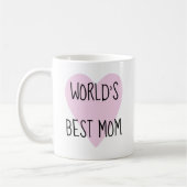 Mug La meilleure maman moug du monde de Coeur Rose| Mu (Gauche)