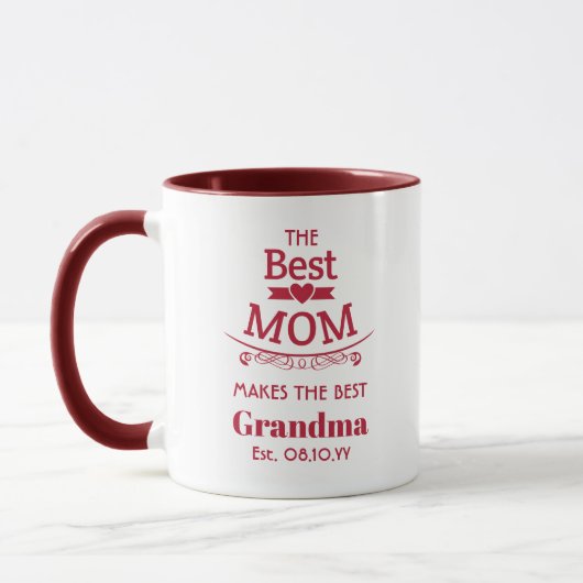 Mug La Meilleure Mme Fait De La Meilleure Grand-Mère P (Gauche)
