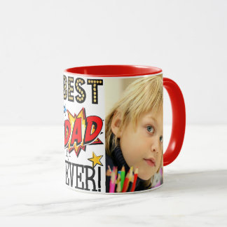 Mug La meilleure photo de coutume de super héros de