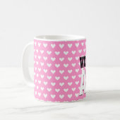 Mug La meilleure TANTE coeurs blancs roses V26 du (Devant gauche)