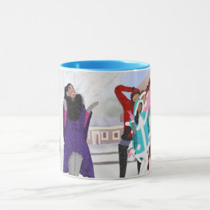 Mug La mélanine dans la neige Hiver Filles