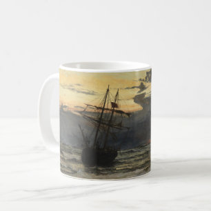 Mug La Mer-Plage après un temps de tempête, aube