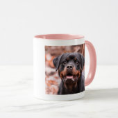 Mug La mère de chien de Rottweiler personnalisée avec  (Devant droit)