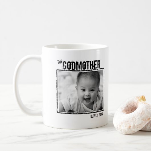 Mug La mère Dieu | Photo et nom personnalisés (Avec donut)