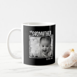 Mug La mère Dieu Photo personnalisée et nom noir